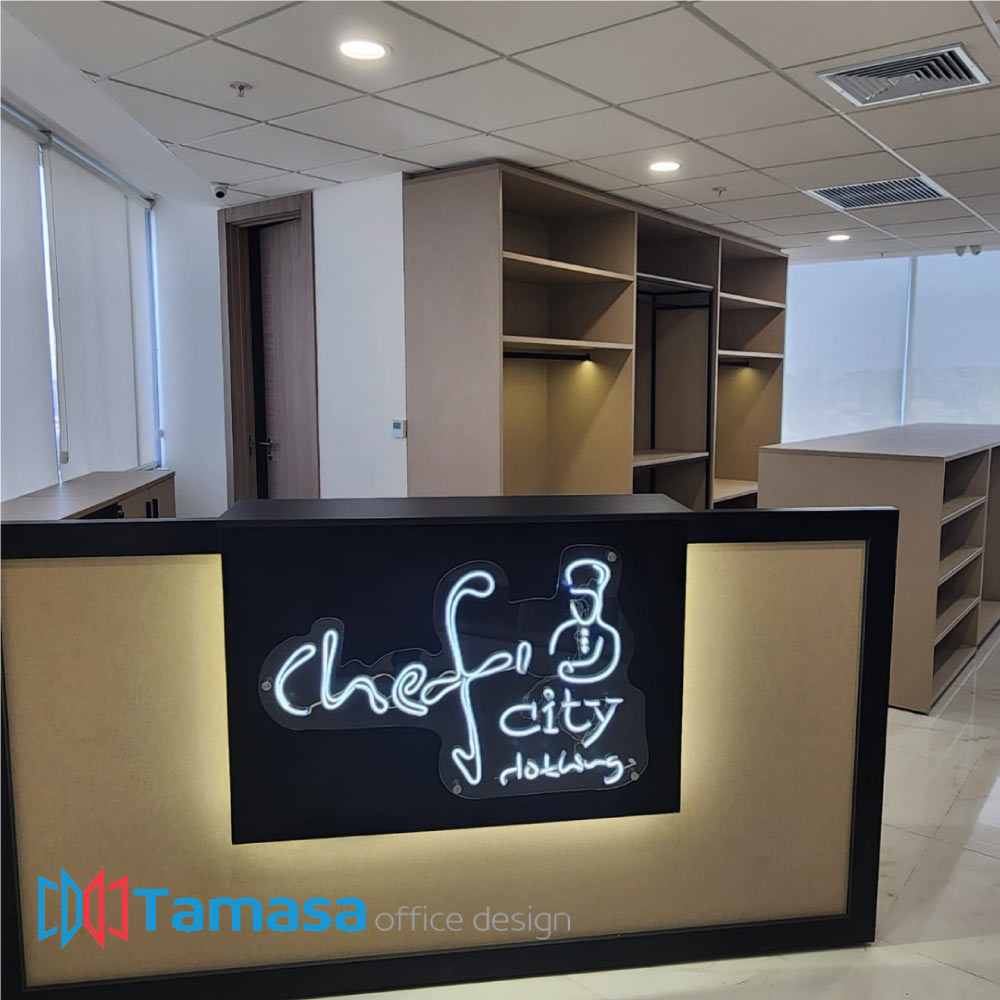 Recepción comercial Chef City Recepción comercial personalizada del proyecto Chef City diseñada por Tamasa